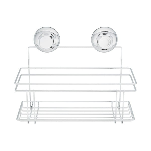 Samoprzylepna metalowa półka łazienkowa w kolorze srebra Bestlock Bath – Compactor-image-3