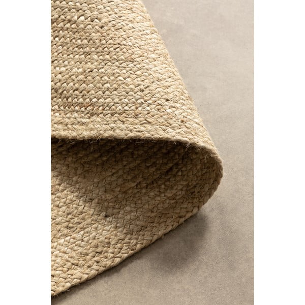 Okrągły dywan z juty dwustronny w kolorze kości słoniowej ø 140 cm Braided – Hanse Home-image-3