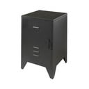 Czarna metalowa dziecięca szafka nocna BRONXX – Vipack