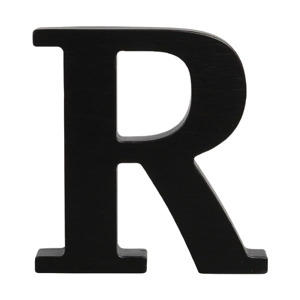 Czarna drewniana litera Typoland R