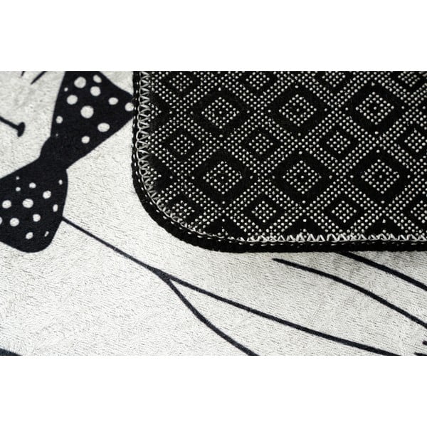 Biało-czarny dywanik łazienkowy 60x40 cm Little Cats − Foutastic-image-1