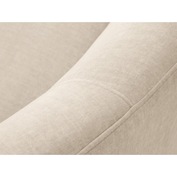 Beżowa aksamitna asymetryczna sofa Mazzini Sofas Debbie, prawostronna-image-1