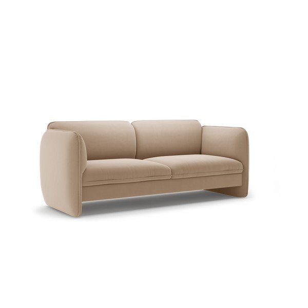 Brązowa aksamitna sofa 204 cm Georgia – Micadoni -image-2