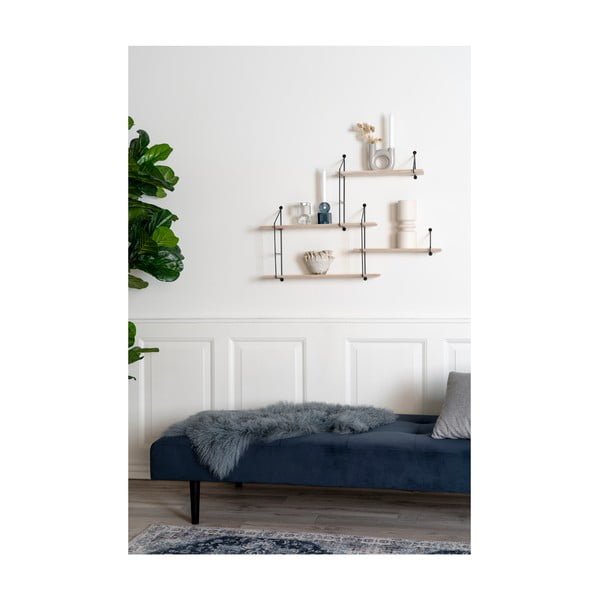 Czarna półka z litego drewna paulowni Harlem Hyde – House Nordic-image-1