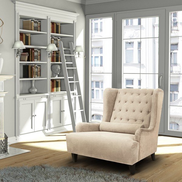 Kremowy fotel Rodier Flanelle-image-1