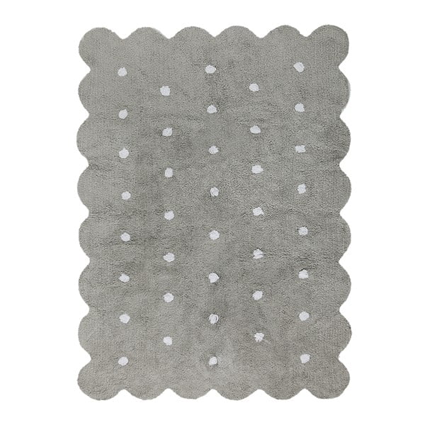 Szary dywan bawełniany wykonany ręcznie Lorena Canals Biscuit, 120x160 cm