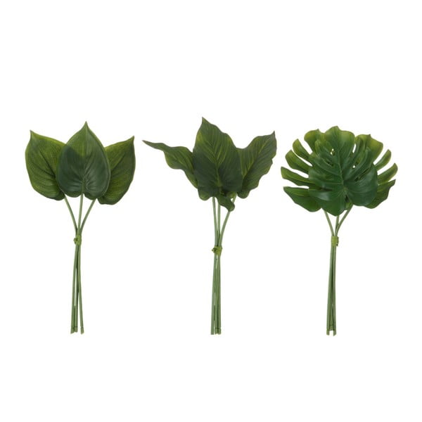 Komplet 3 liści dekoracyjnych J-Line Philodendron