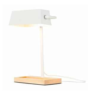 Biała/naturalna lampa stołowa z metalowym kloszem (wysokość 40 cm) Cambridge – it's about RoMi