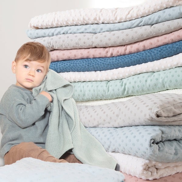 Beżowa pościel dziecięca do łóżeczka z mieszanki bawełny 80x80 cm Frosty Almond – Roba-image-4