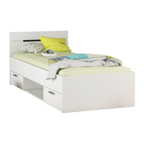 Białe łóżko jednoosobowe 13Casa Smeraldo, 90 x 200 cm