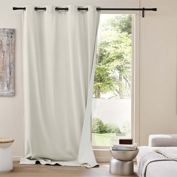 Beżowa zasłona termiczna sztruksowa 140x260 cm Madison – douceur d'intérieur-image-1