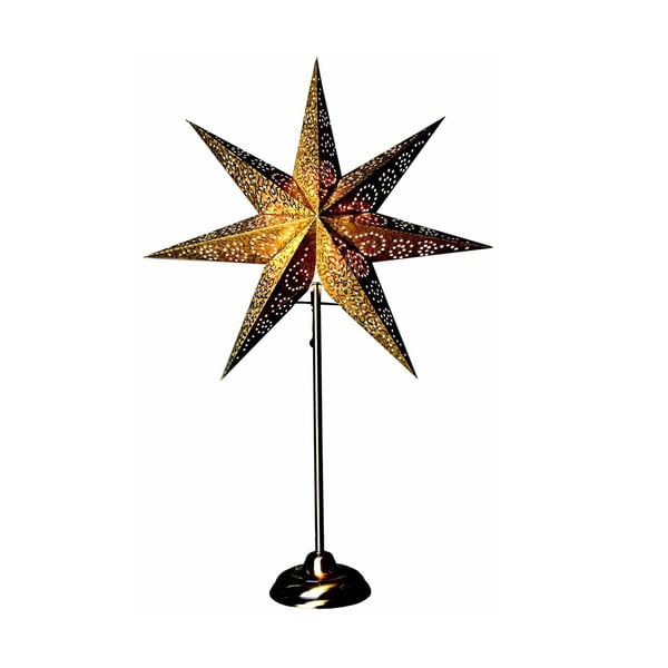 Świecąca gwiazda ze stojakiem Antique Gold, 70 cm