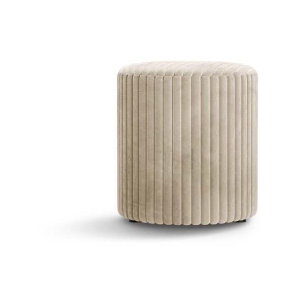 Beżowy sztruksowy puf Dia – Micadoni -image-1