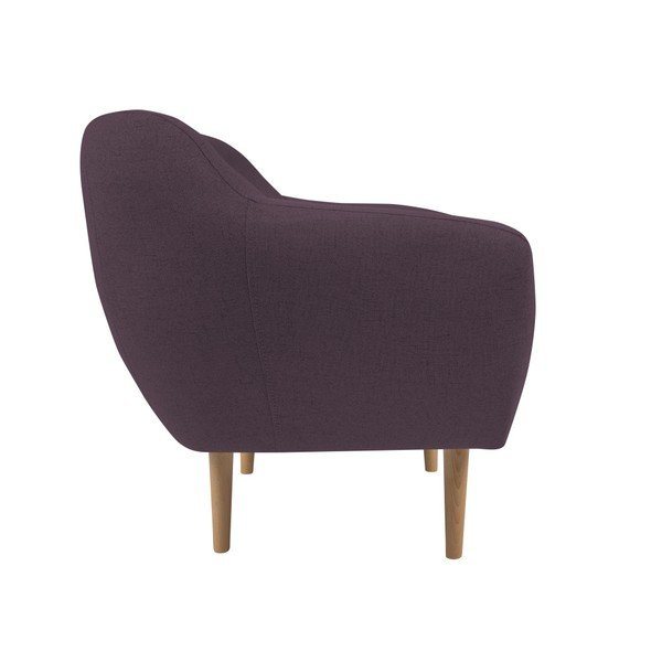Fioletowy fotel z jasnymi nogami Mazzini Sofas Sicile-image-1