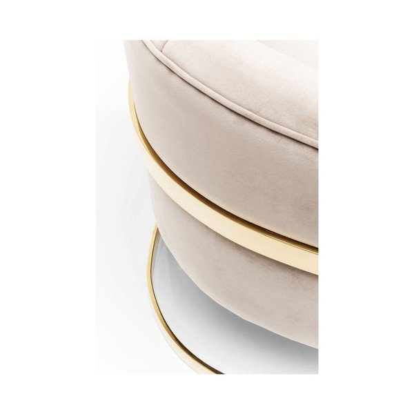 Beżowy fotel z detalami w złotej barwie Kare Design Pure Elegance-image-3
