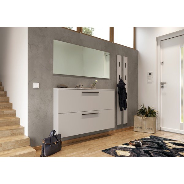 Szarobeżowa wisząca szafka na buty Utah – Germania-image-3