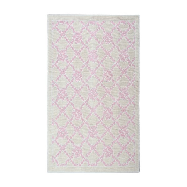 Jasnoróżowy dywan bawełniany Floorist Lerato , 100x200 cm