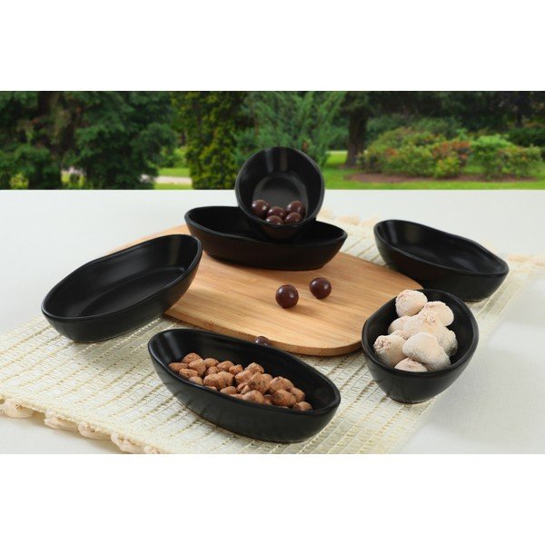 Czarne ceramiczne miski zestaw 6 szt. – Hermia-image-1