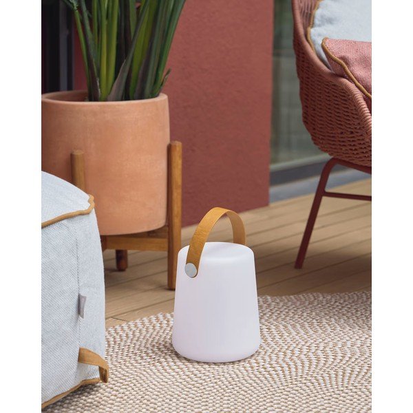 Biało-brązowa lampa zewnętrzna Kave Home Dialma-image-1