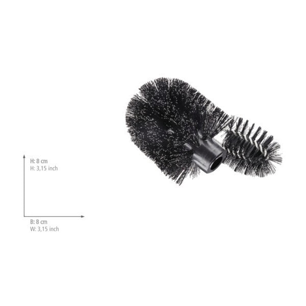 Czarna plastikowa zapasowa końcówka do szczotki do WC Ø 8 cm – Wenko-image-1