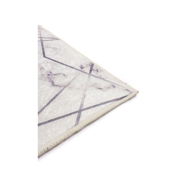 Białe/szare dywaniki łazienkowe zestaw 2 szt. 60x100 cm Geometric – Mila Home-image-1