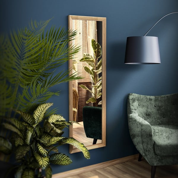 Lustro ścienne w brązowej ramie Styler Paris, 47x147 cm-image-1