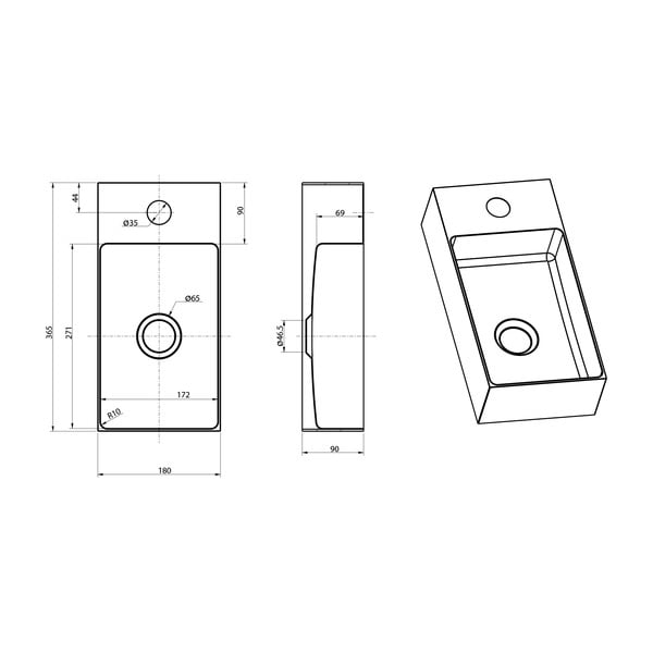 Umywalka ze stali nierdzewnej w kolorze miedzi 36,5x18 cm Aurum – Sapho-image-2