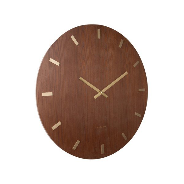 Zegar z okleiny z ciemnego jesionu Karlsson, Ø 70 cm-image-1