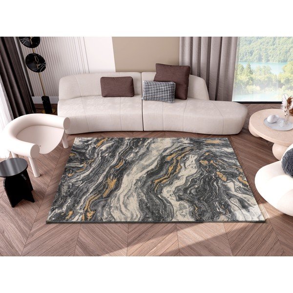 Szary dywan 200x140 cm Marmol Onda – Universal-image-1