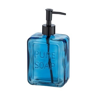 Niebieski szklany dozownik do mydła Wenko Pure Soap