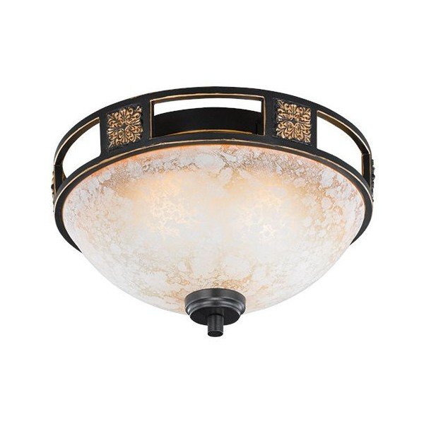 Czarna lampa sufitowa ze szklanym kloszem ø 33 cm Quinta – Trio