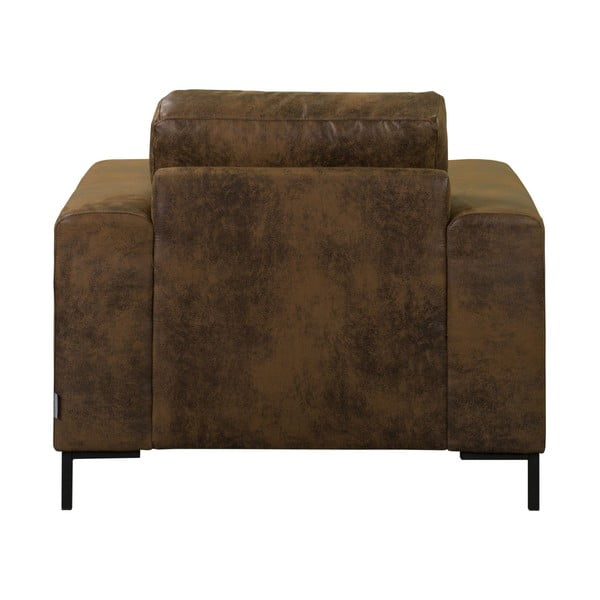 Brązowy fotel z imitacji skóry Lofty Lilly – Miuform-image-4