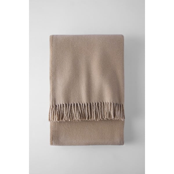 Brązowy pled z domieszką bawełny Euromant Basics, 140x180 cm