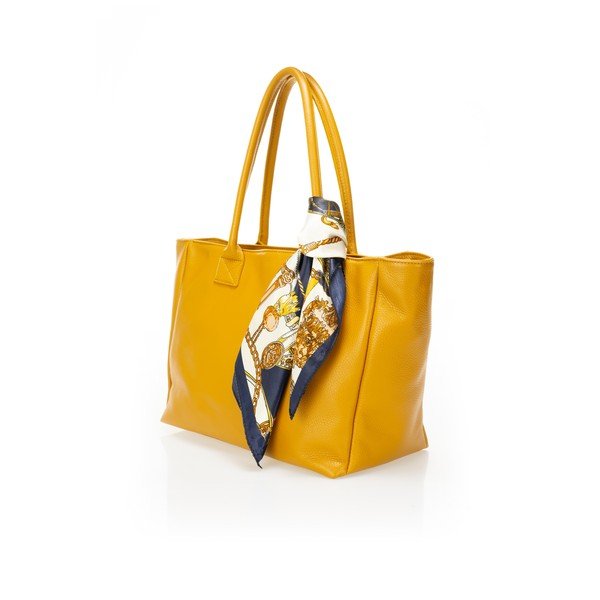 Żółta skórzana torebka Giorgio Costa Nina-image-2