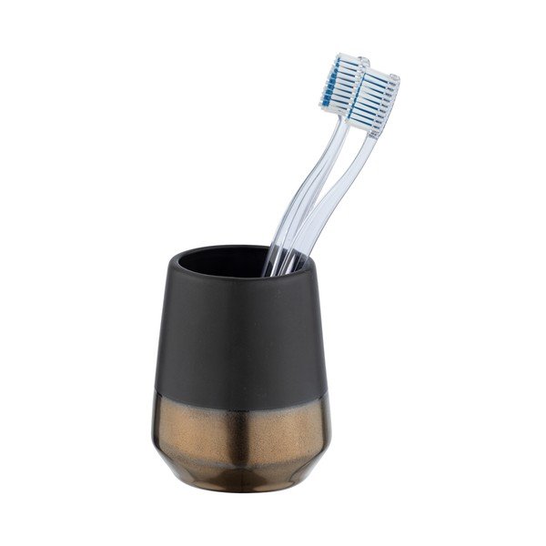 Czarny kubek na szczoteczki do zębów Wenko Brandol-image-2