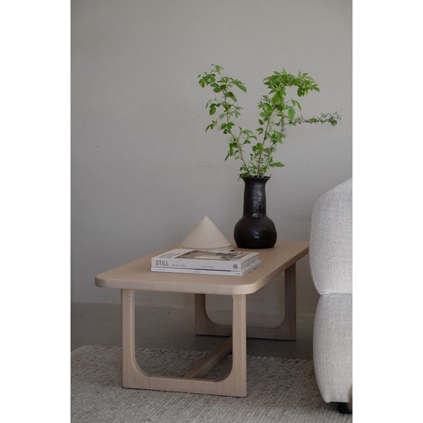 Stolik z blatem w dekorze dębu w jasnym naturalnym kolorze 50x103 cm Driscoll – Rowico-image-1