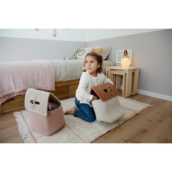 Różowo-kremowy bawełniany dywan tkany ręcznie odpowiedni do prania 90x130 cm Lanes Vintage Nude – Lorena Canals-image-4