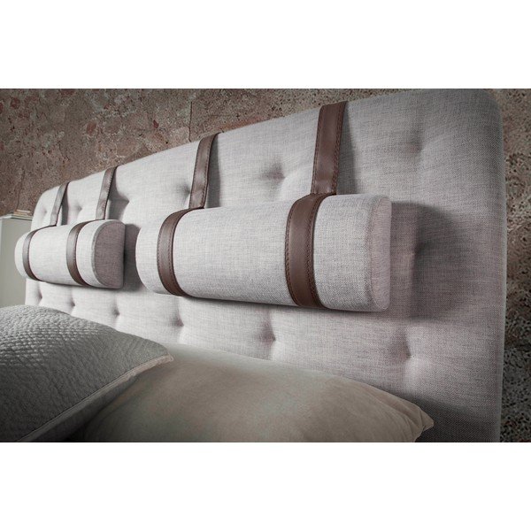 Łóżko dwuosobowe z nogami z drewna orzecha Ángel Cerdá Olivia, 150x200 cm-image-1