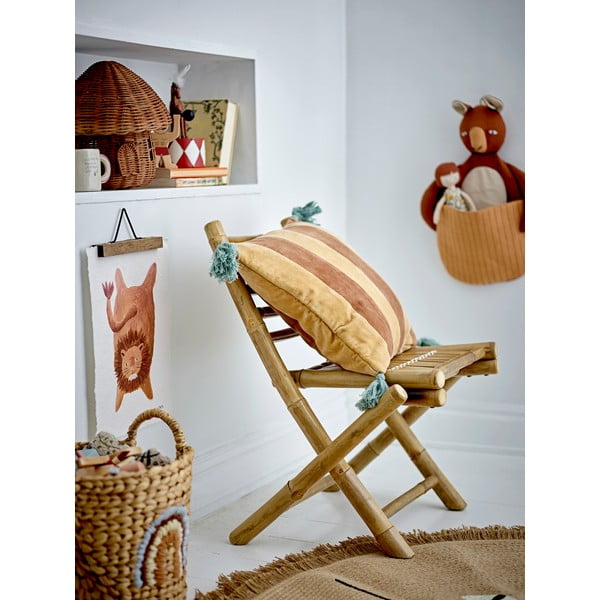 Brązowy tekstylny dziecięcy kosz na zabawki 46x7,5x33 cm Toto – Bloomingville Mini-image-1