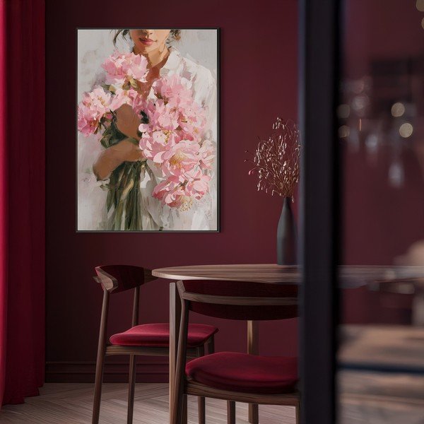 Obraz drukowany z ramą w zestawie/na płótnie 70x100 cm Floral Embrace – Styler-image-3