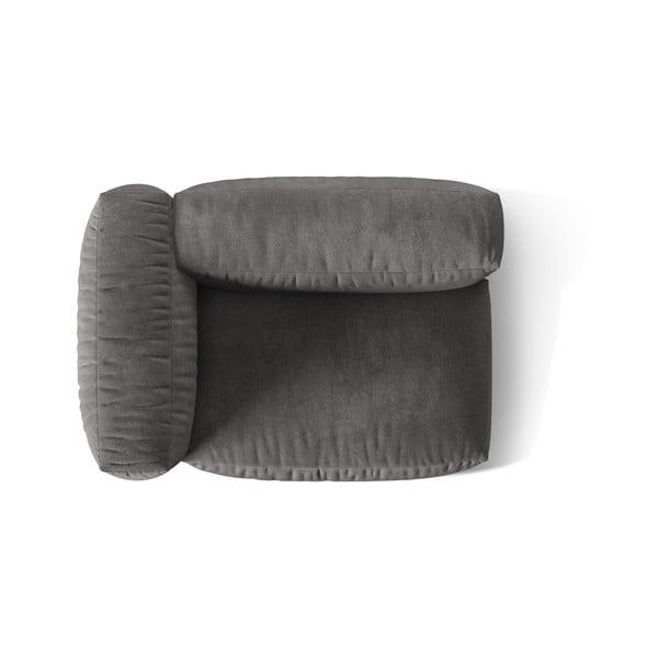 Szary aksamitny moduł sofy (lewostronny) Martina – Micadoni -image-3