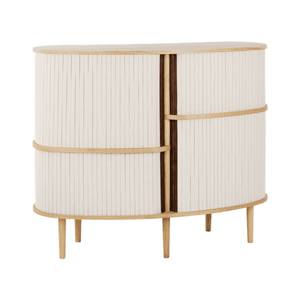 Beżowo-naturalna szafka w dekorze dębu z drzwiami przesuwnymi 120x100x50 cm Audacious – UMAGE-image-3