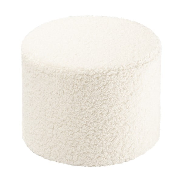 Kremowy puf dziecięcy z materiału bouclé – Wigiwama