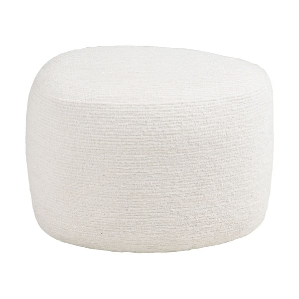 Kremowy puf z tkaniny szenilowej Hilo – House Nordic-image-3