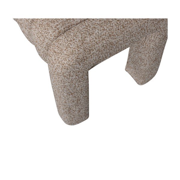 Jasnobrązowa tapicerowana ławka z materiału bouclé Frex – WOOOD-image-4