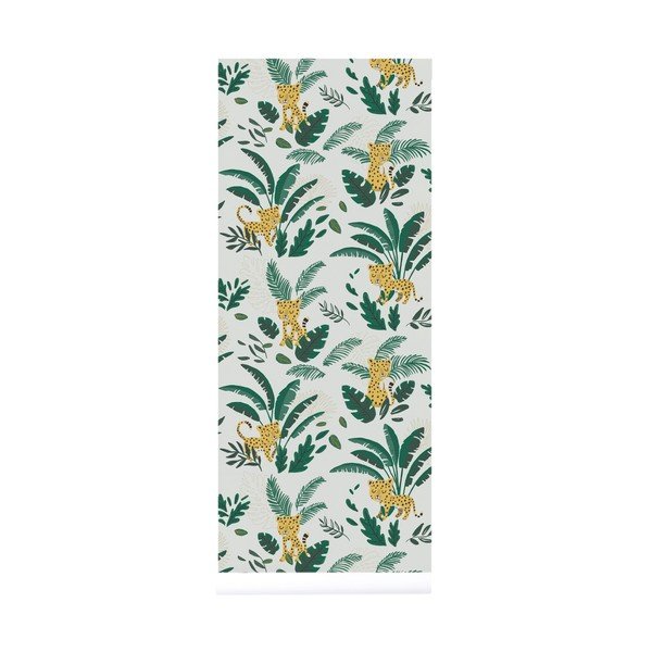 Tapeta dziecięca 10 m x 50 cm Cheetah & Tropical Leaves – Lilipinso-image-2