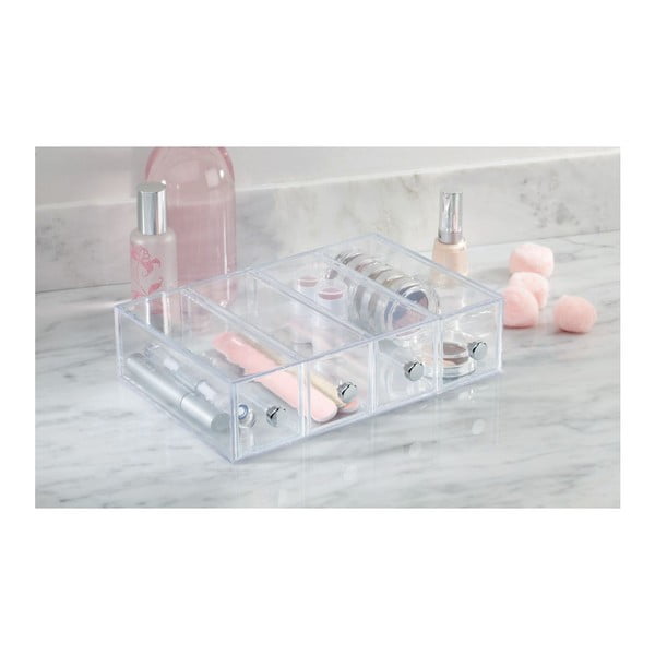 Przezroczysty pojemnik z 4 szufladkami iDesign Wers-image-4