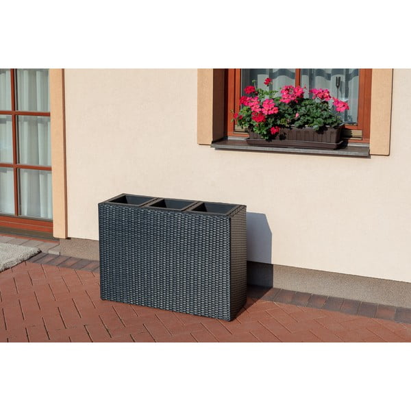 Zewnętrzna doniczka w czarnym kolorze Bonami Essentials Patteo-image-1