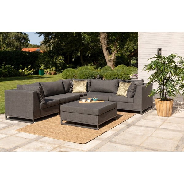 Czarny moduł sofy ogrodowej (strona zmienna) Rhodos – Exotan-image-1