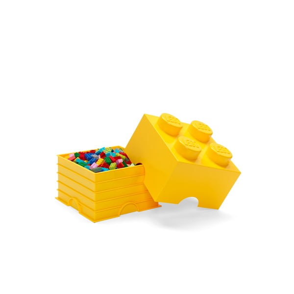Żółty kwadratowy pojemnik LEGO®-image-2
